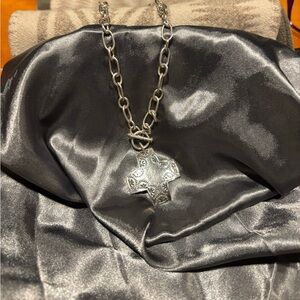 Silpada Silver Chain Necklace with Cross Pendant